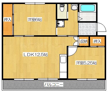 ヴィラナリー中間第二 間取り図