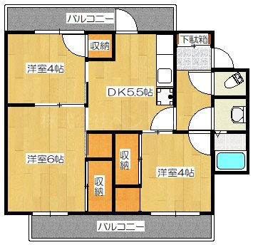 ヴィラナリー善通寺 間取り図