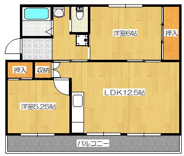 ヴィラナリー中間第二 間取り図