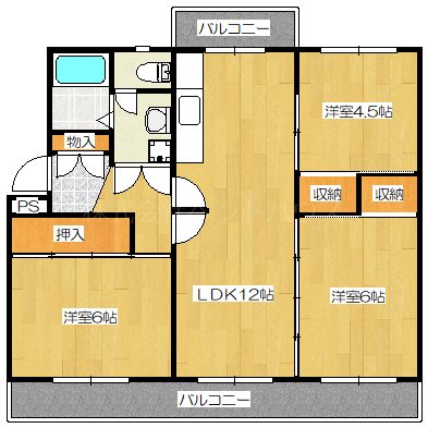 ヴィラナリー屋島 間取り図
