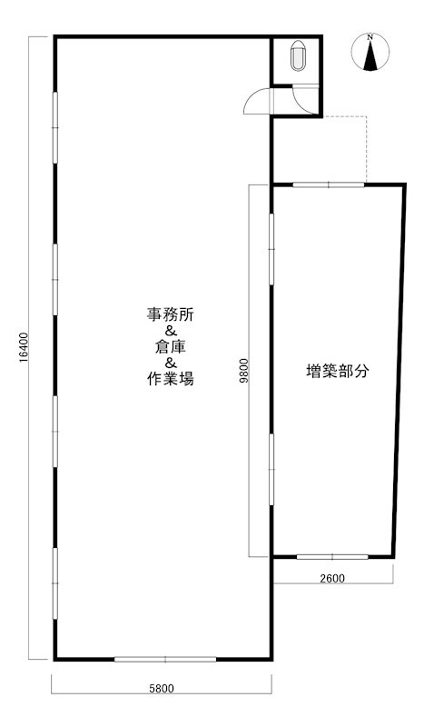 金岡西町Y事務所＆倉庫＆作業所 間取り