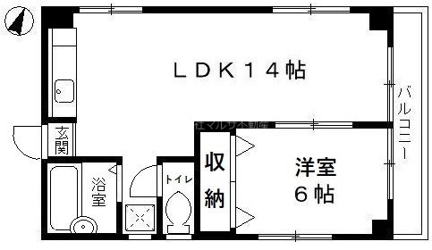 篭池ハイツ 3号室 間取り
