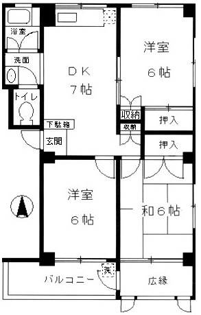 第一ハイツシキシマ 間取り図