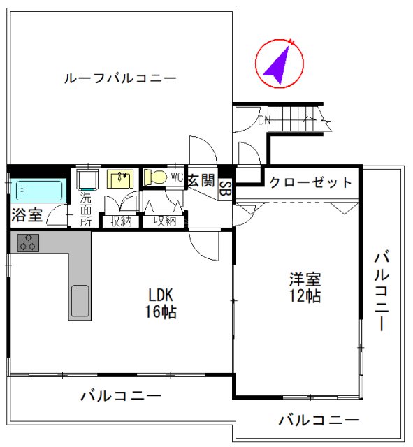クレスト王子公園 間取り図