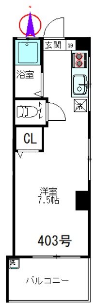 プレミール神戸本庄町 403号室 間取り