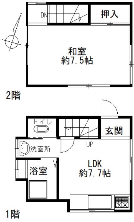 籠池通5丁目貸家 間取り