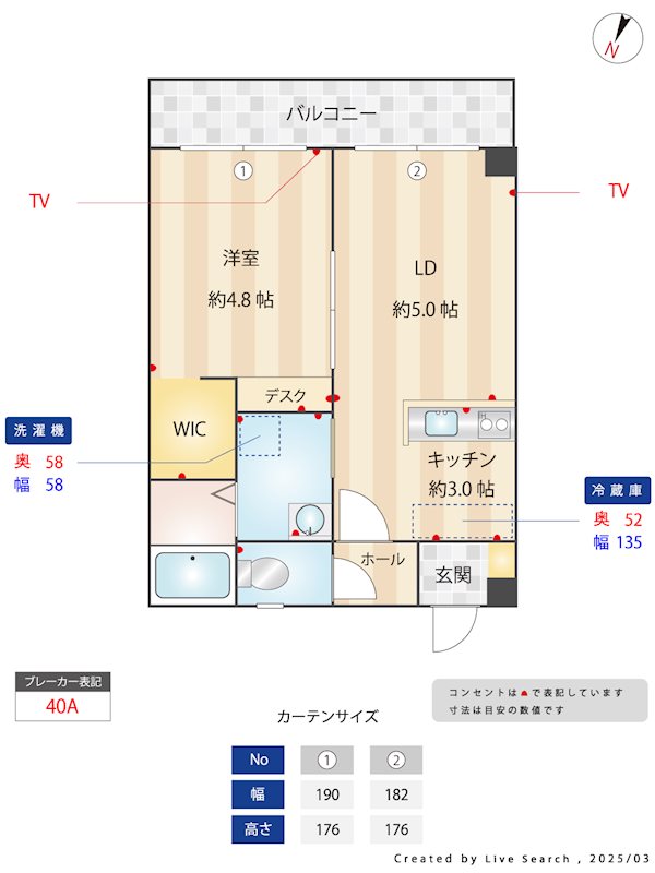プレミール神戸中原通 301号室 間取り