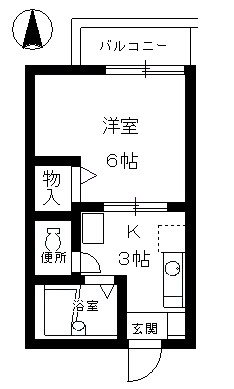 大山ハイツ 201号室 間取り