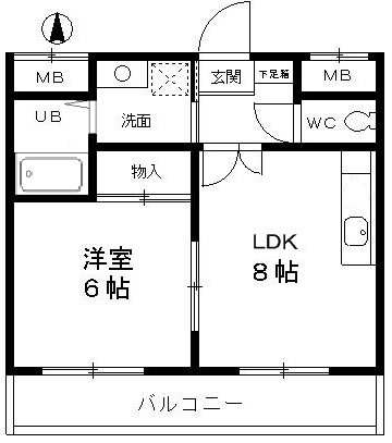 フェニックスハイツ中西 202号室 間取り