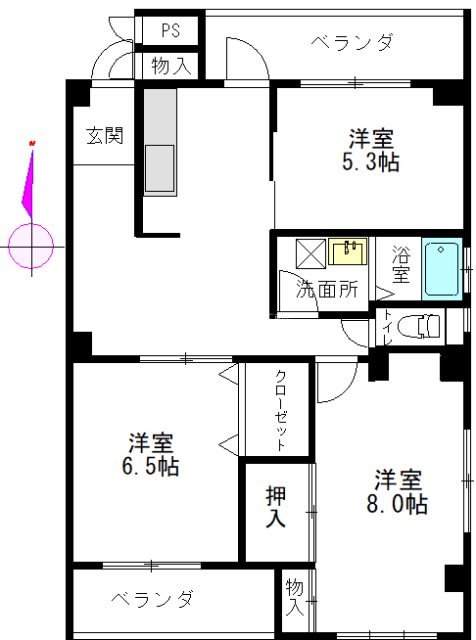 第二ハイツシキシマ 間取り図