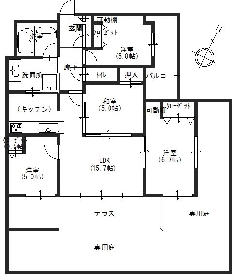 リベール新神戸プレミアム 間取り図
