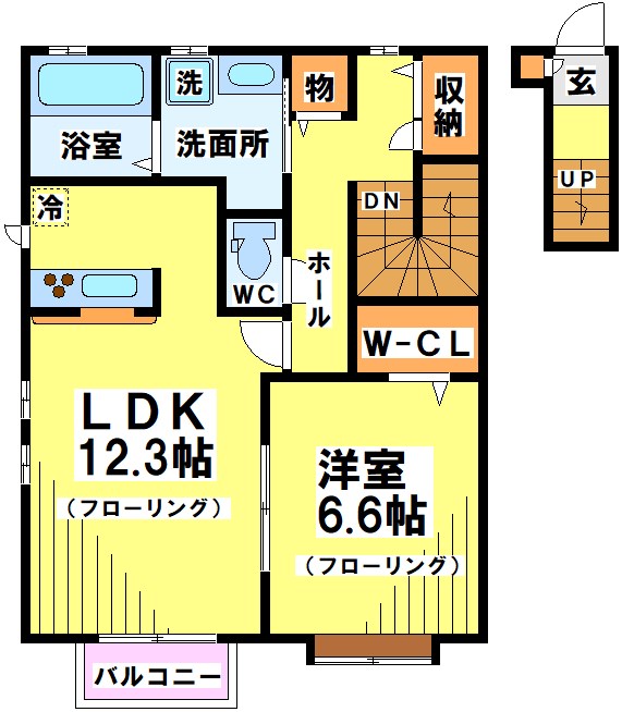 メゾン・ド・ボヌール 201号室 間取り