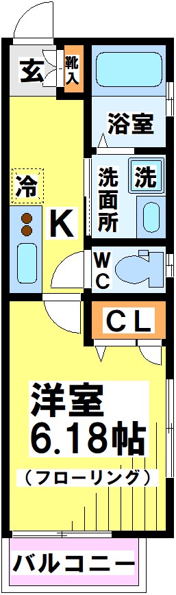 クレイン 203号室 間取り