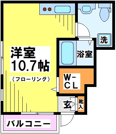 ステップ柴崎 105号室 間取り