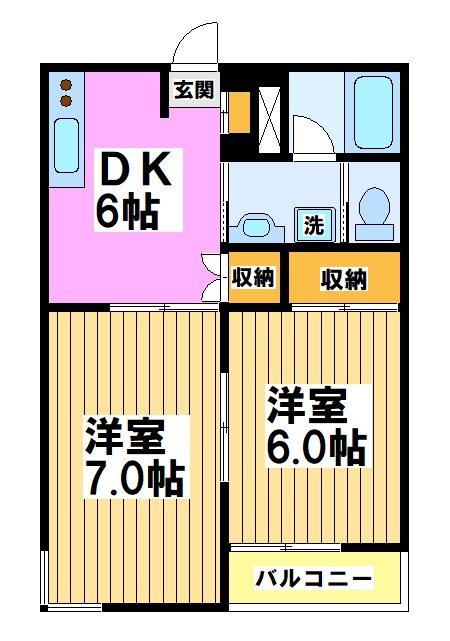 柴崎ピアコート 201号室 間取り