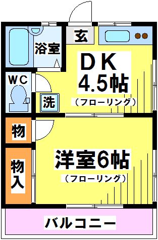 清水第二コーポ 105号室 間取り
