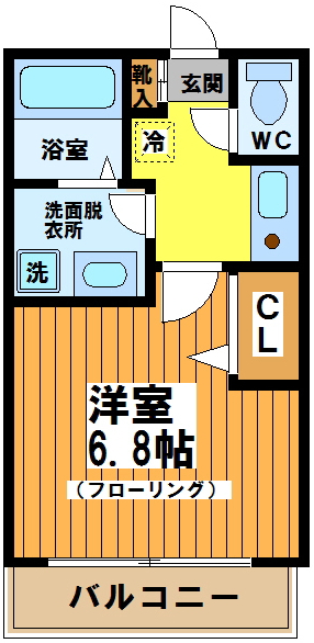 セジュール菊野台 201号室 間取り