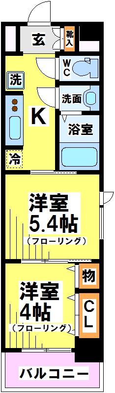 日神デュオステージ国領 401号室 間取り