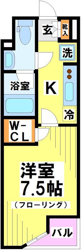レディアス調布国領 103号室 間取り