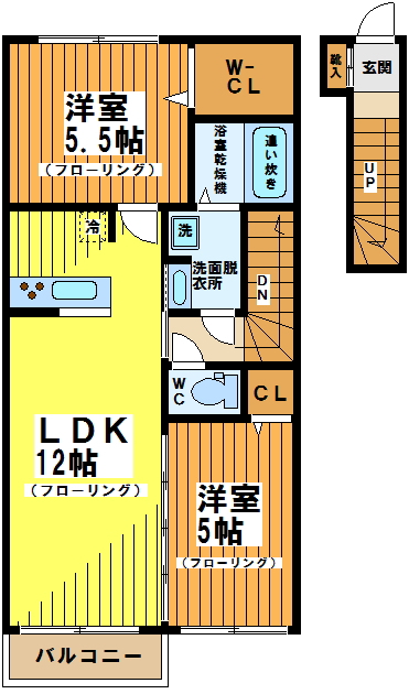 シャテニエ調布 202号室 間取り