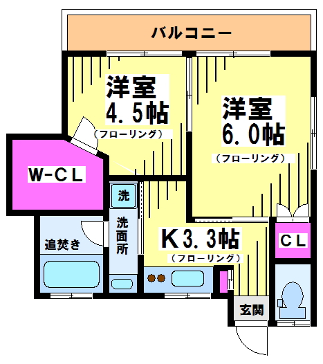 メゾン・ド・フルールA 間取り図