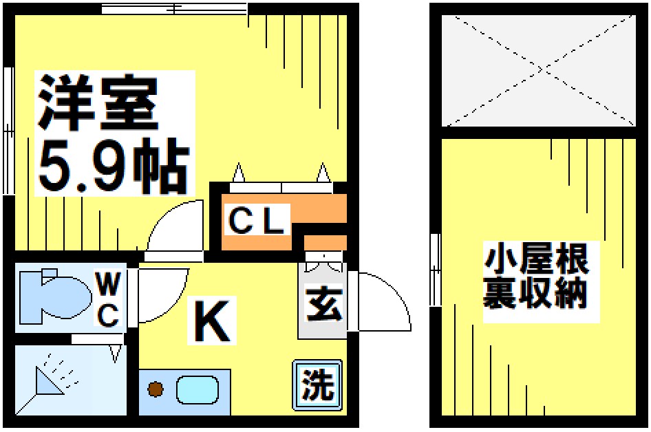 LaChic（ラシック）仙川 201号室 間取り