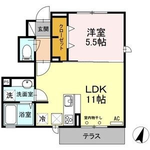 アゼリアテラス 102号室 間取り