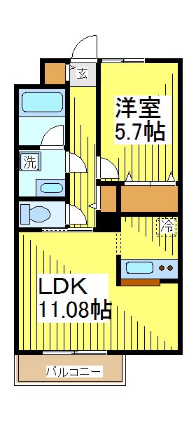 アンビエンテ調布Ｂ 間取り
