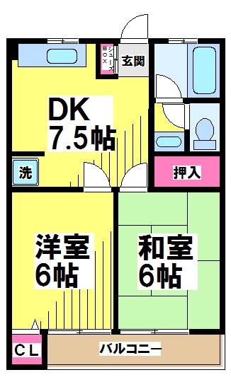 ペイサージュ調布　Ⅰ 間取り