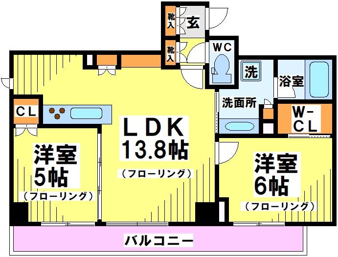 614号室 間取り
