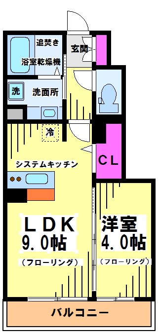 トレゾール 101号室 間取り