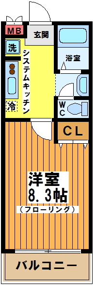 101号室 間取り
