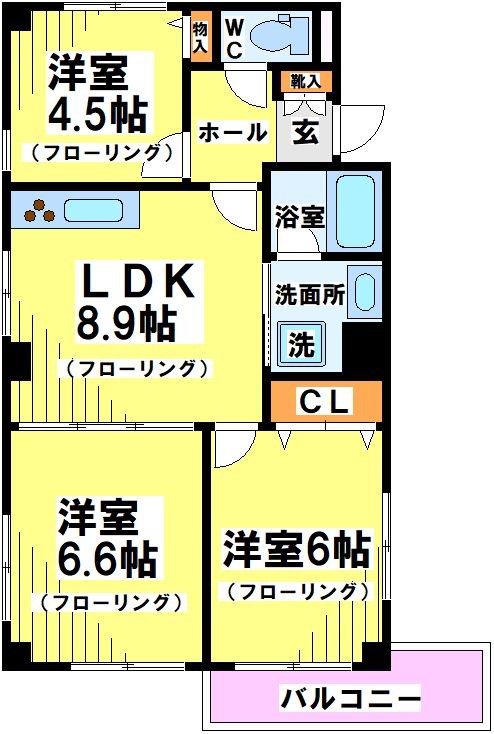 エスペランザヴィエント 502号室 間取り