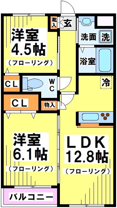 ベルコリーヌ 206号室 間取り