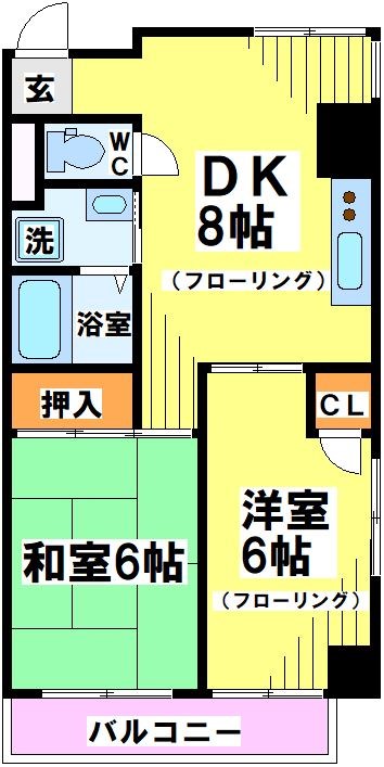 アネックス調布 404号室 間取り