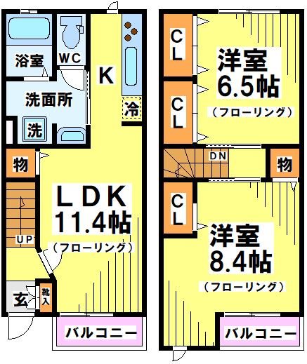フラットエイトⅡ 102号室 間取り