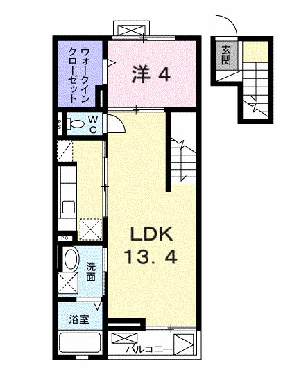 オーストシュロス 405号室 間取り