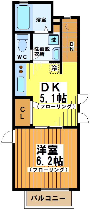 クレストⅡ 201号室 間取り