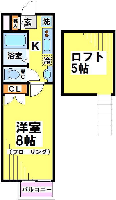 メゾンドラフィーネ 203号室 間取り