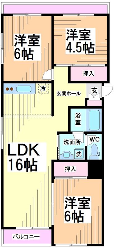 ハネキハイツ 間取り