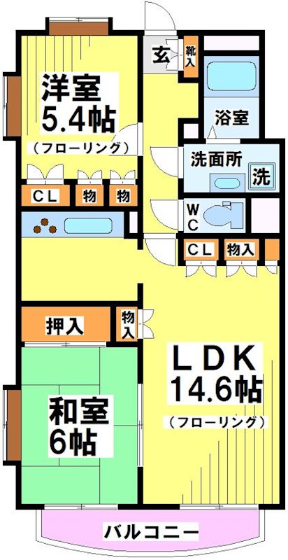 マノワール 109号室 間取り