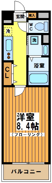 クレストⅠ 101号室 間取り