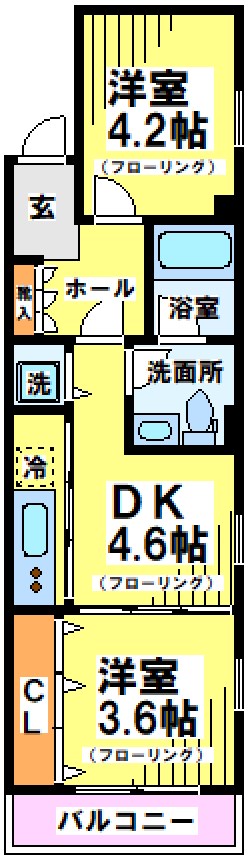 栄和レジデンスⅠ　 305号室 間取り