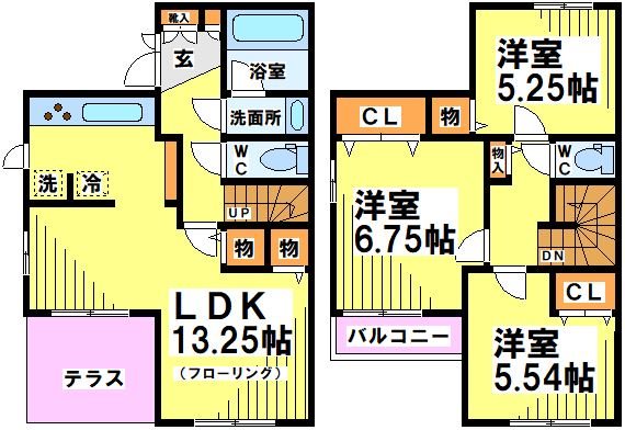 柴崎一戸建 間取り図