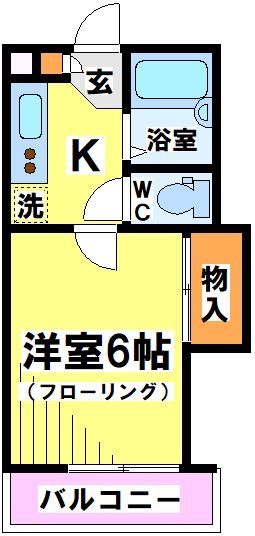 シュロス・プリーマ 106号室 間取り