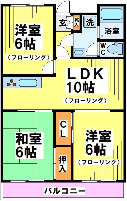 サンパラッツオ壱番館 307号室 間取り