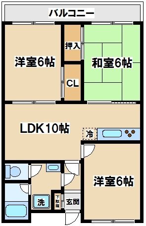 サンパラッツオ壱番館 307号室 間取り