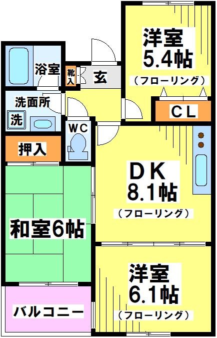 ル・ヴェルト調布 間取り