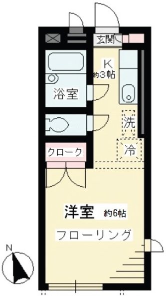 GRACE（グレース）B 201号室 間取り