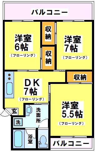東京都世田谷区北烏山５丁目6-15 間取り